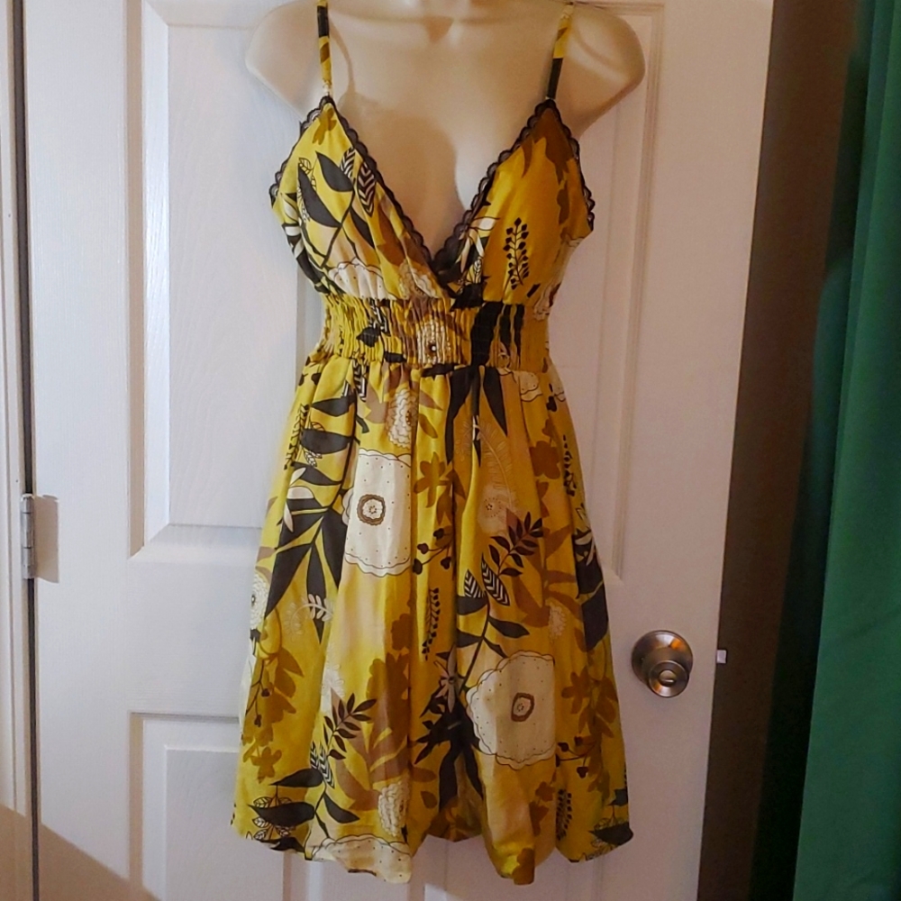 Sundress lined and trimmed in lace